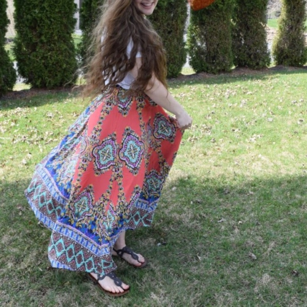 Women’s Multi Colored Maxi Skirt